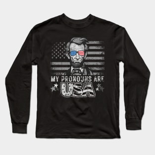 My Pronouns Are USA Long Sleeve T-Shirt